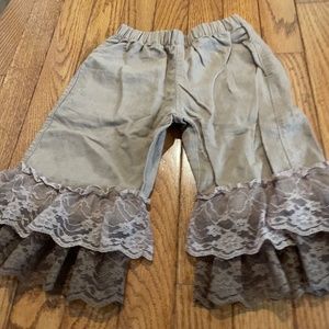 Brown size 2 ruffle bell, bottom pants, Matilda, Jane